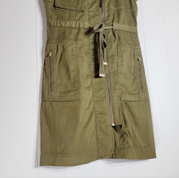 MARC by MARC JACOBS | Olive Green | Short Sleeve Utility Mini Dress | Size 8 - Picture 3 of 10